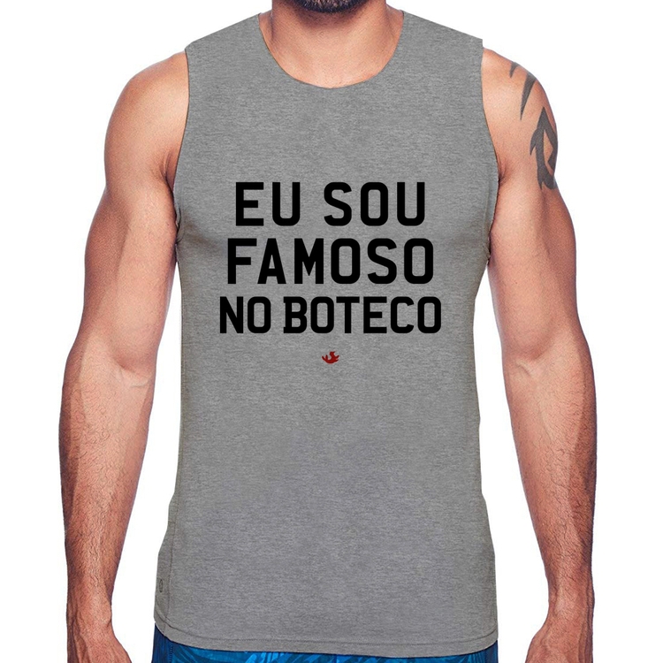 Regata Eu sou famoso no Boteco - Cinza