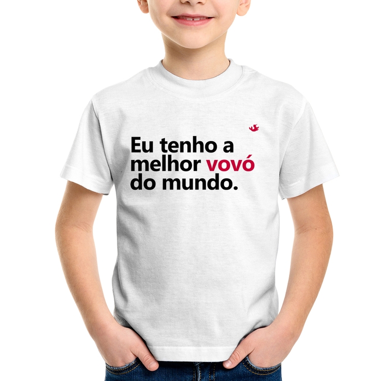 Camiseta Infantil Eu tenho a melhor vovó do mundo