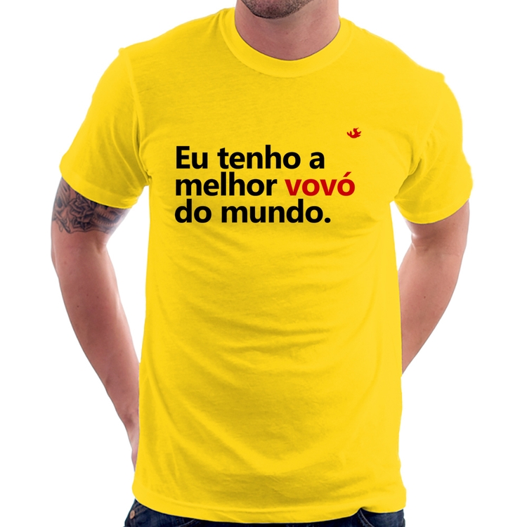 Camiseta Eu tenho a melhor vovó do mundo - Amarela
