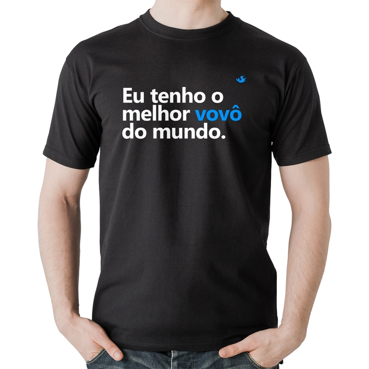 Camiseta Algodão Eu tenho o melhor vovô do mundo