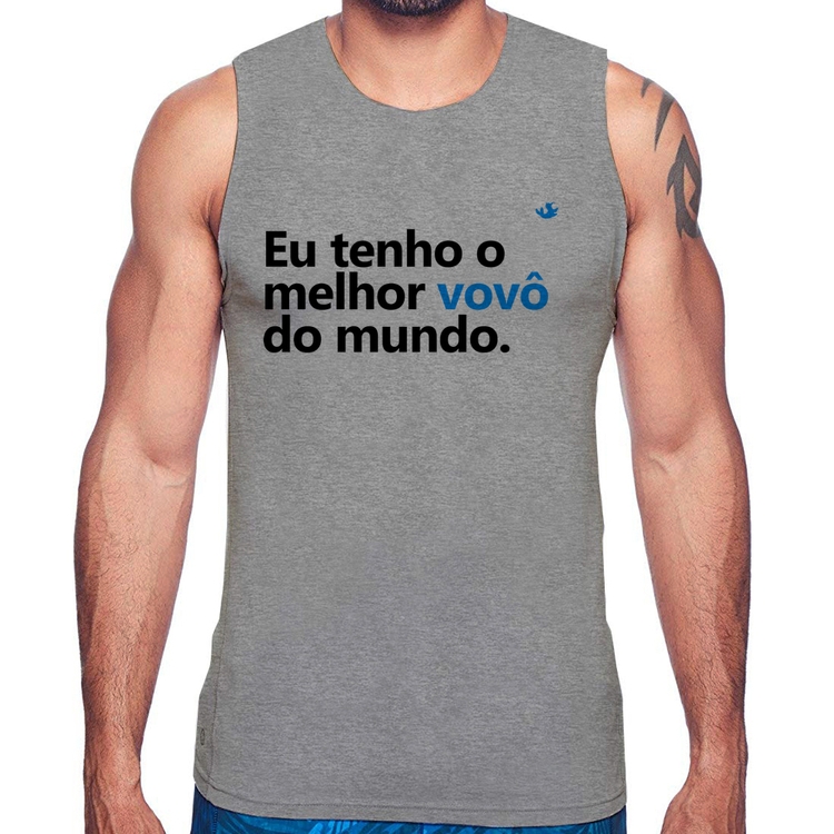 Regata Eu tenho o melhor vovô do mundo - Cinza