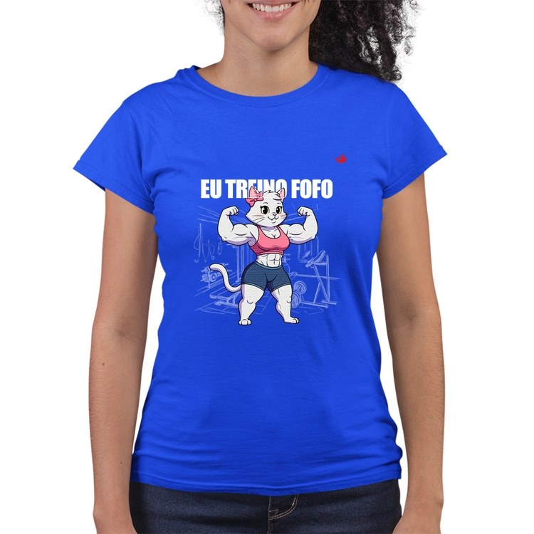 Baby Look Quality Eu treino fofo - F - Azul Royal