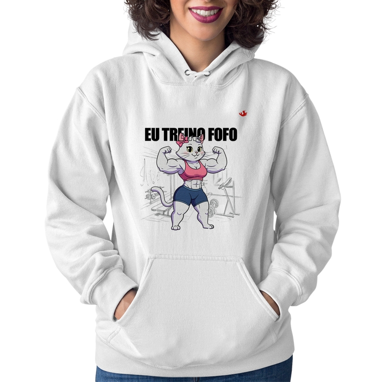 Moletom Feminino Eu treino fofo - F - Branco