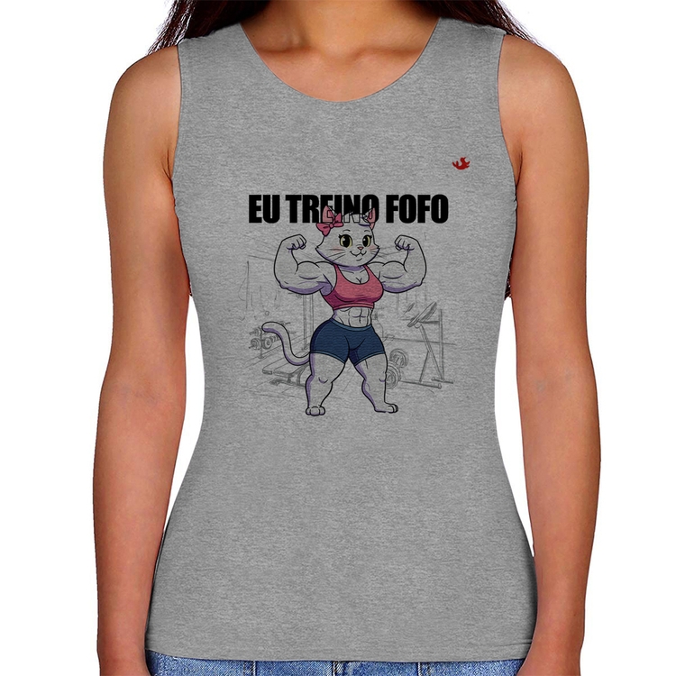 Regata Feminina Eu treino fofo - F - Cinza