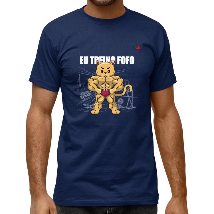 Camiseta Quality Eu treino fofo - M - Azul Marinho