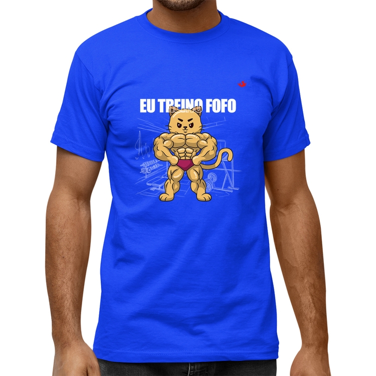 Camiseta Quality Eu treino fofo - M - Azul Royal