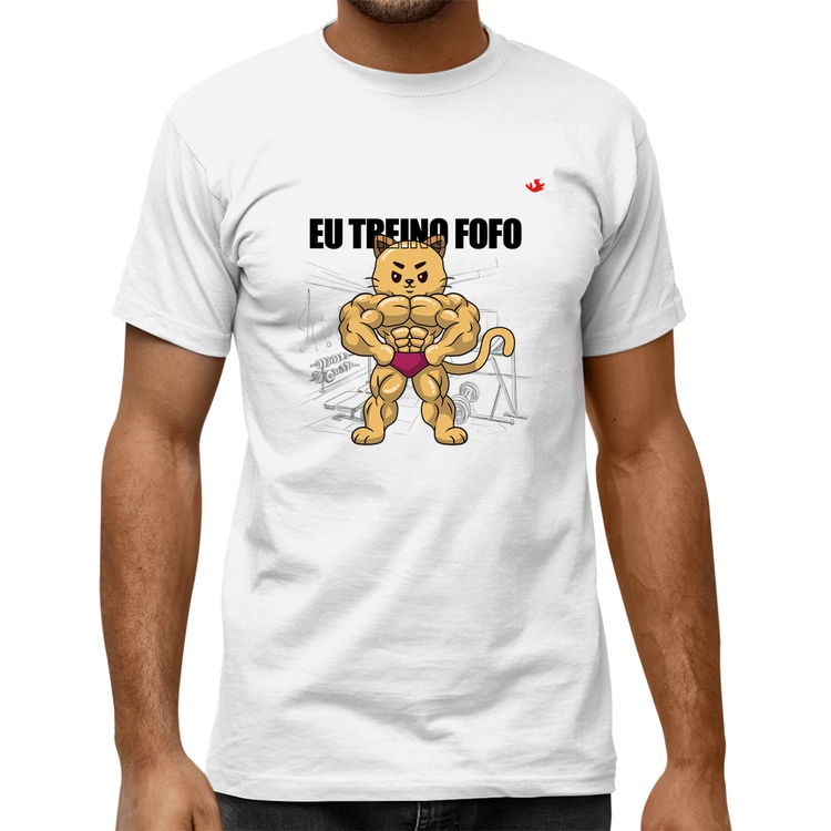 Camiseta Quality Eu treino fofo - M - Branca