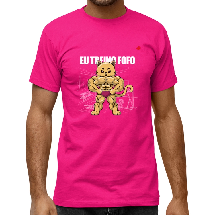 Camiseta Quality Eu treino fofo - M - Rosa