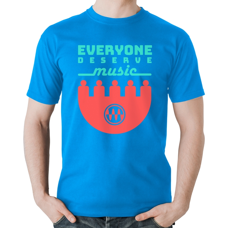 Camiseta Algodão Everyone Deserve Music - Azul