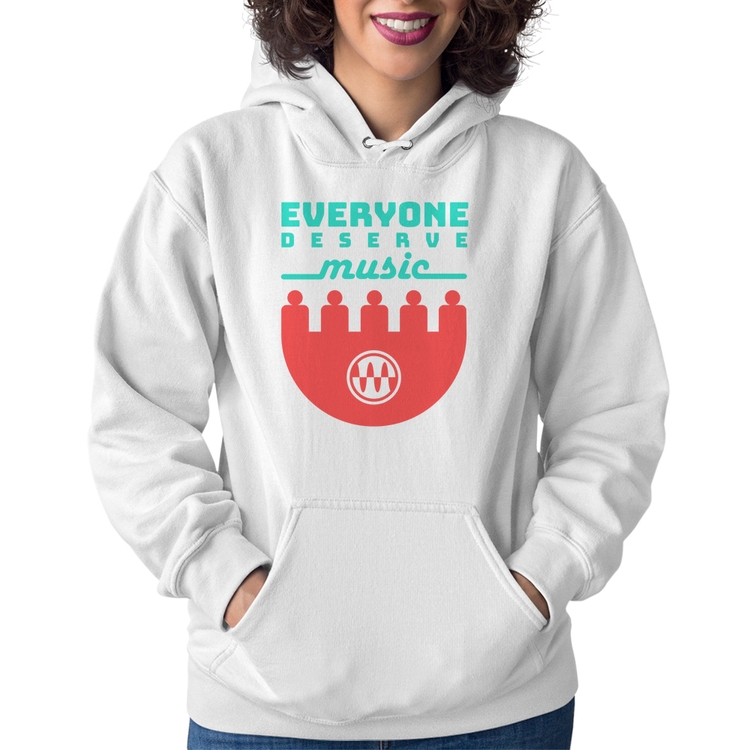 Moletom Feminino Everyone Deserve Music - Branco