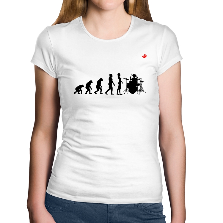 Baby Look Algodão Evolução da Baterista - Branca