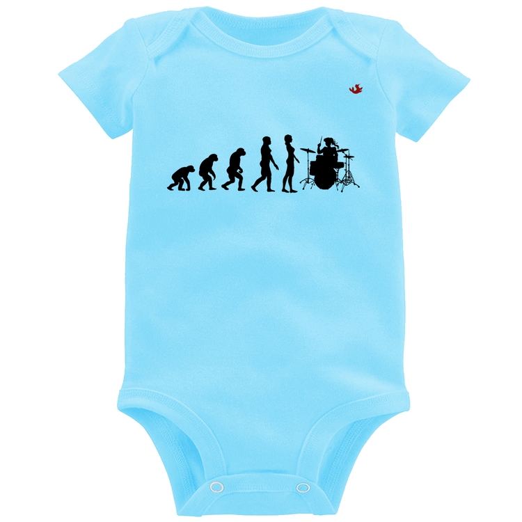 Body Bebê Evolução da Baterista - Azul Bebê