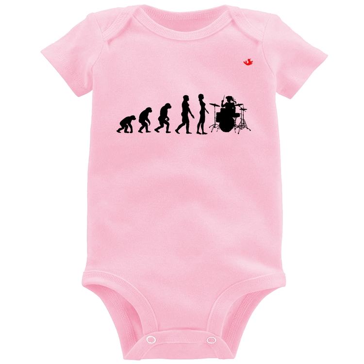 Body Bebê Evolução da Baterista - Rosa Bebê
