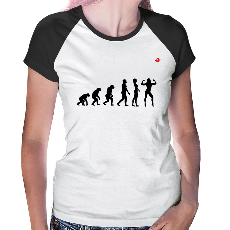 Baby Look Raglan Evolução da Bodybuilder