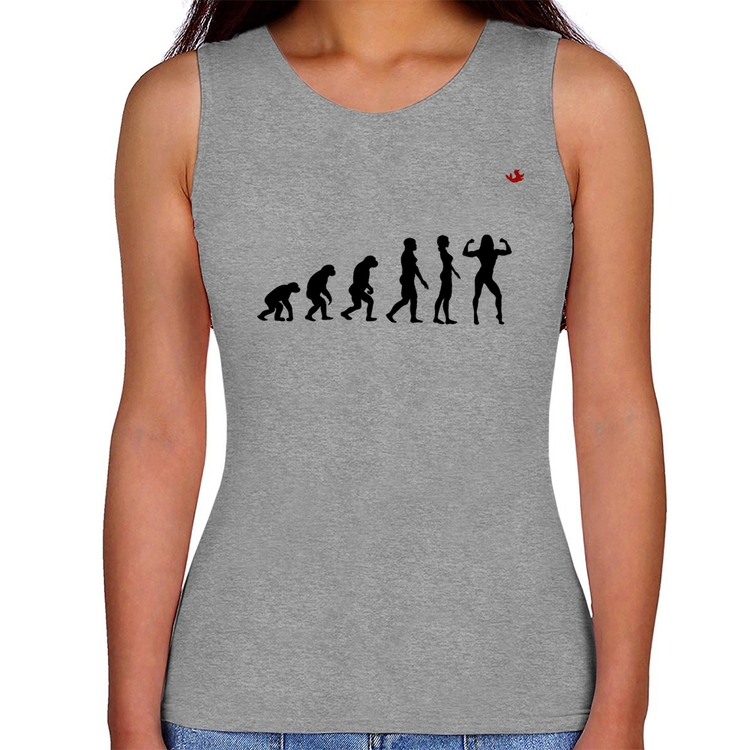 Regata Feminina Evolução da Bodybuilder - Cinza