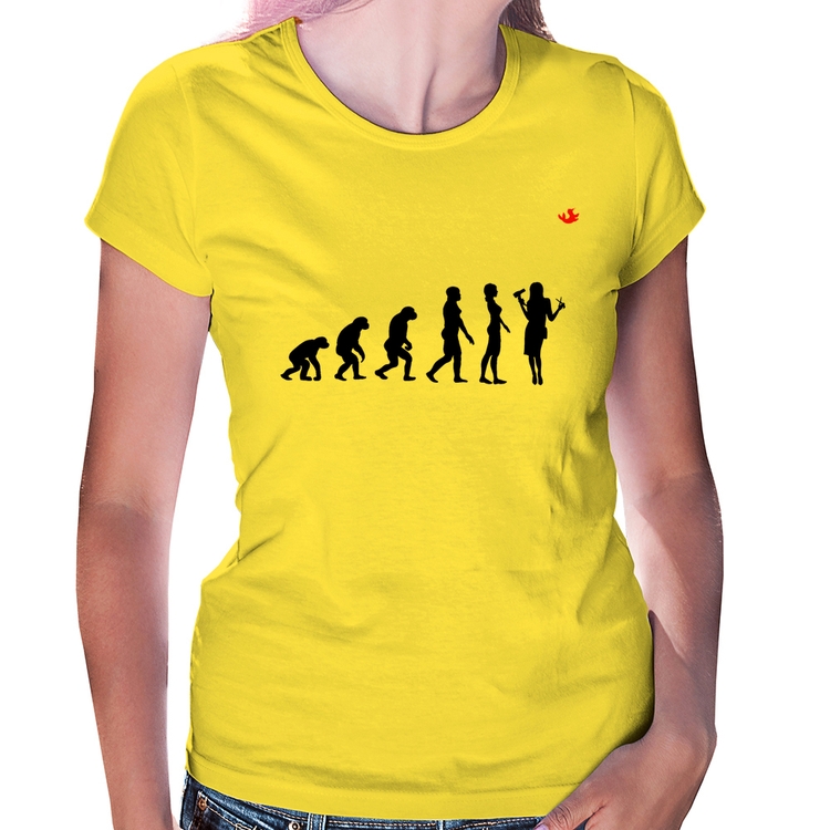 Baby Look Evolução da Cabeleireira - Amarela