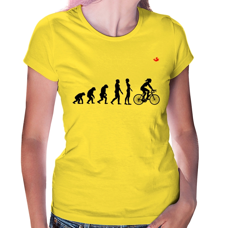 Baby Look Evolução da Ciclista - Amarela