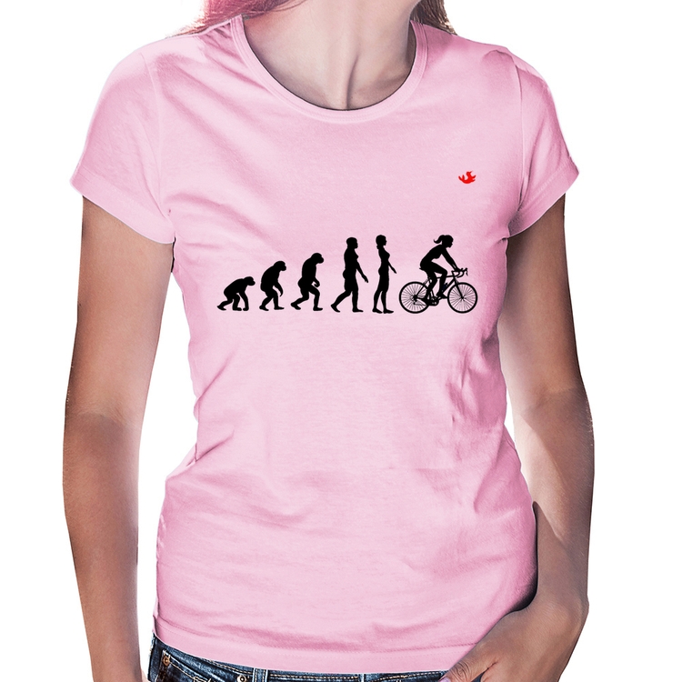 Baby Look Evolução da Ciclista - Rosa Bebê