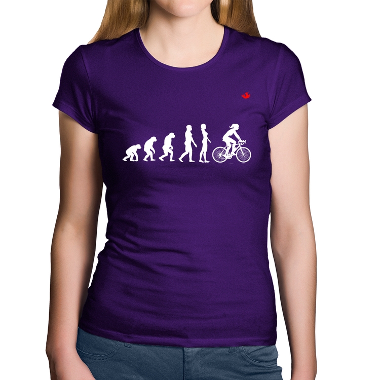 Baby Look Algodão Evolução da Ciclista - Roxa