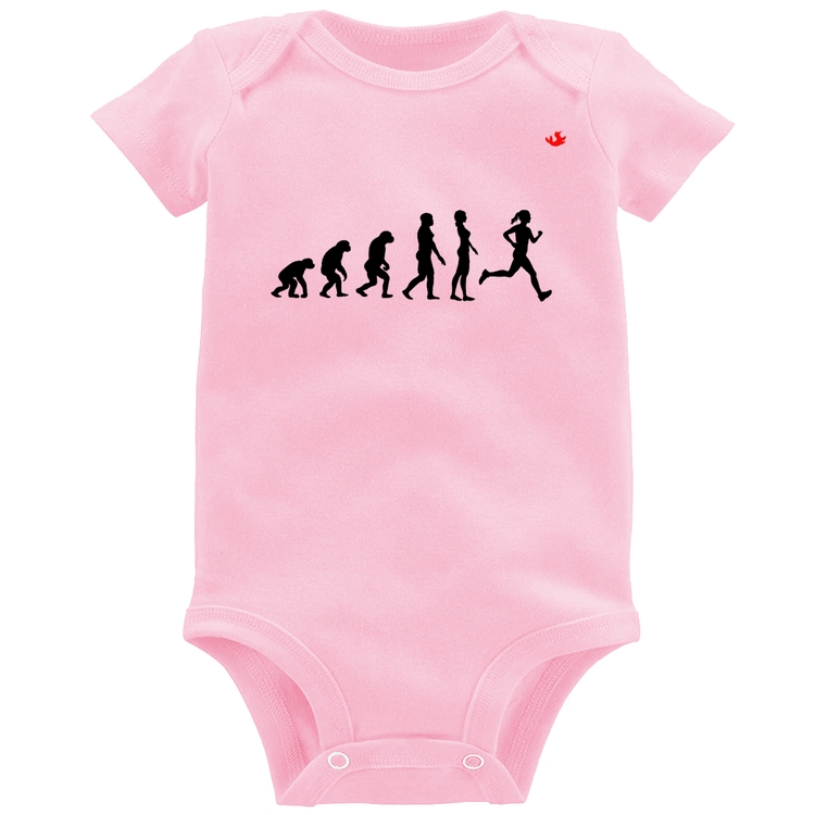 Body Bebê Evolução da Corredora - Rosa Bebê