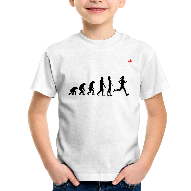 Camiseta Infantil Evolução da Corredora