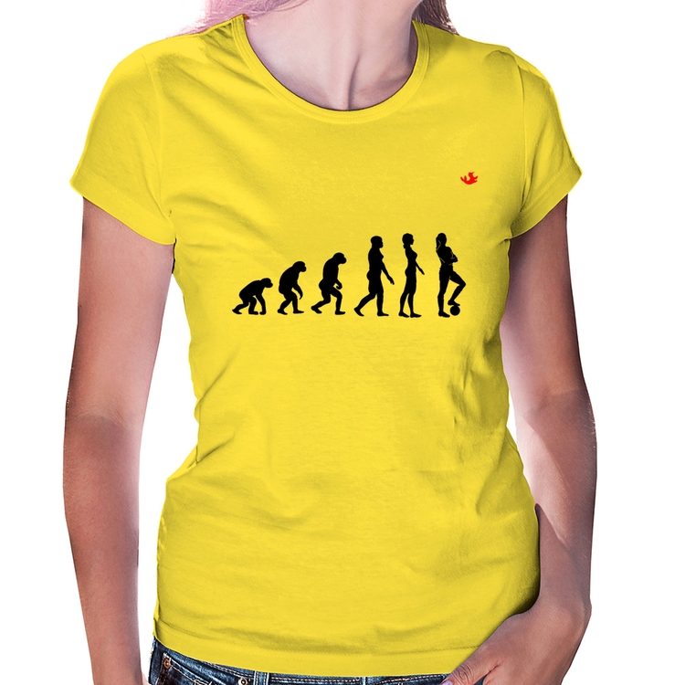 Baby Look Evolução da Futebolista - Amarela