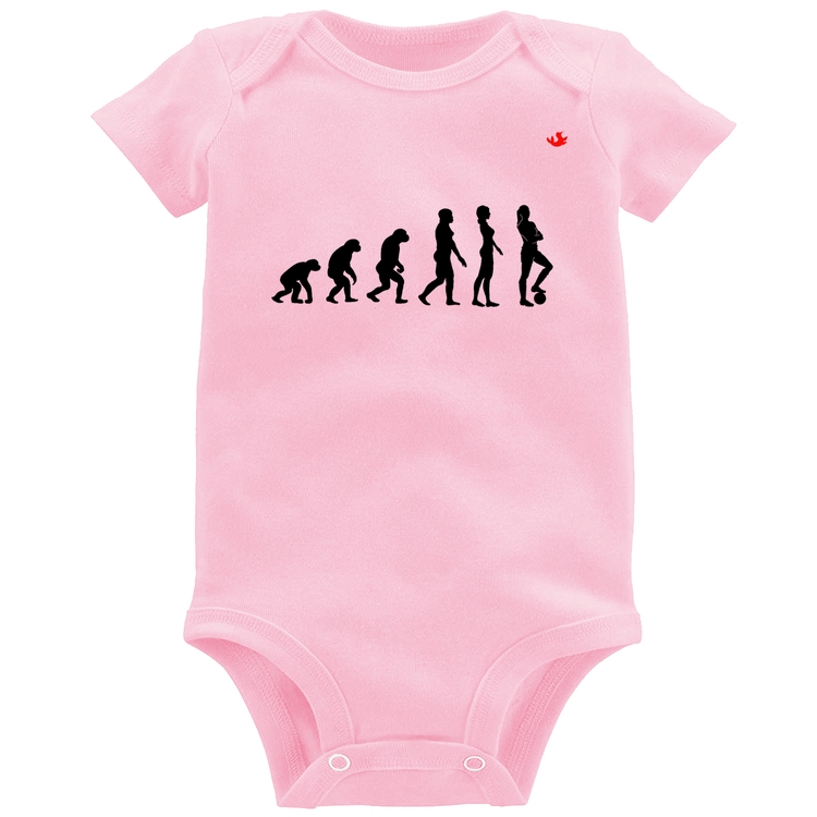 Body Bebê Evolução da Futebolista - Rosa Bebê
