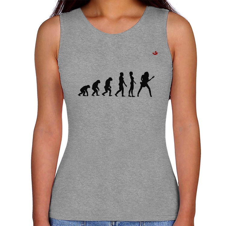 Regata Feminina Evolução da Guitarrista - Cinza