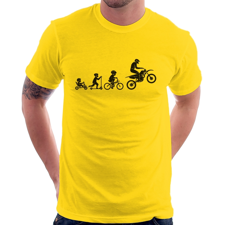 Camiseta Evolução da Moto - Amarela