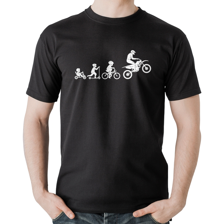 Camiseta Algodão Evolução da Moto