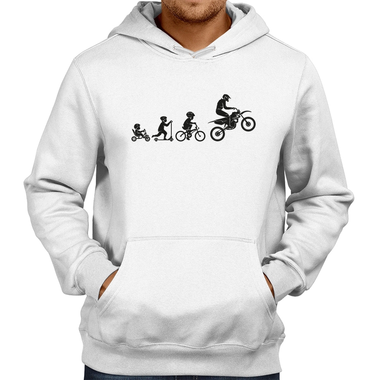 Moletom Evolução da Moto - Branco