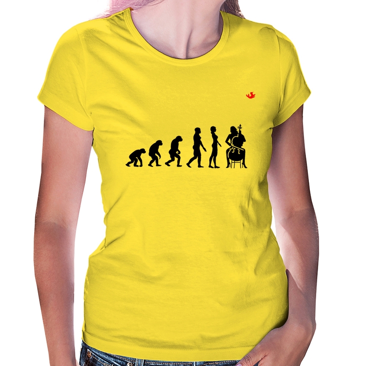 Baby Look Evolução da Violoncelista - Amarela
