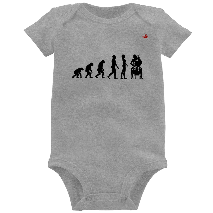 Body Bebê Evolução da Violoncelista - Cinza