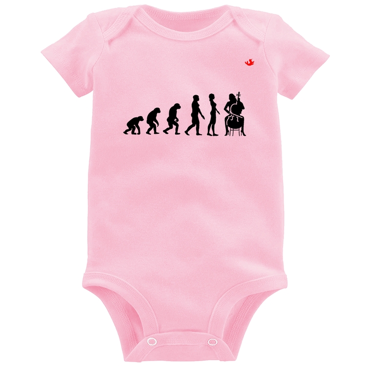 Body Bebê Evolução da Violoncelista - Rosa Bebê
