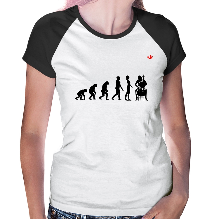 Baby Look Raglan Evolução da Violoncelista