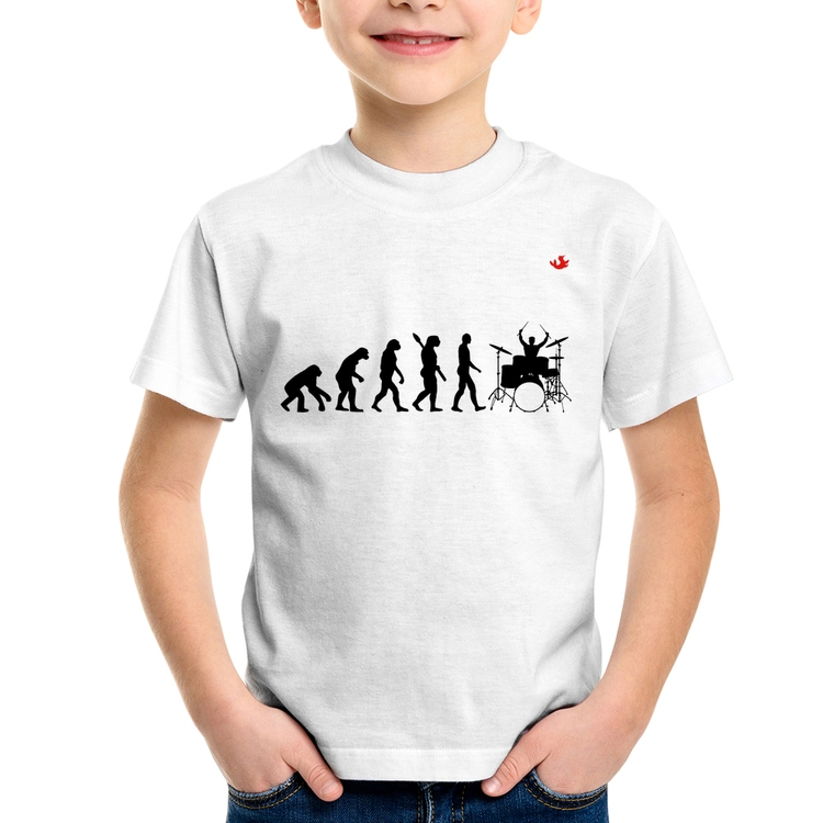 Camiseta Infantil Evolução do Baterista (Bateria)