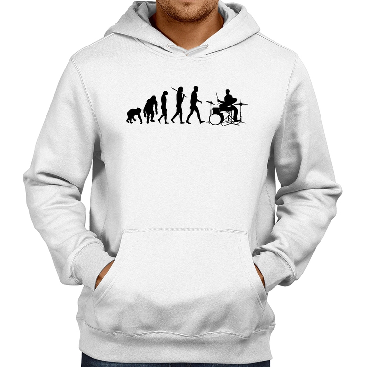 Moletom Evolução do Baterista - Branco