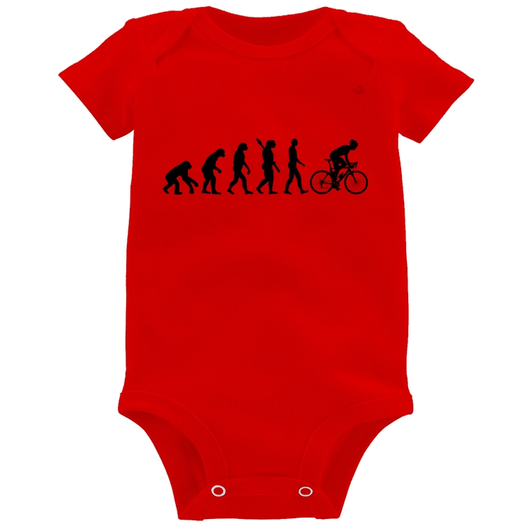 Body Bebê Evolução do Ciclista - Vermelho