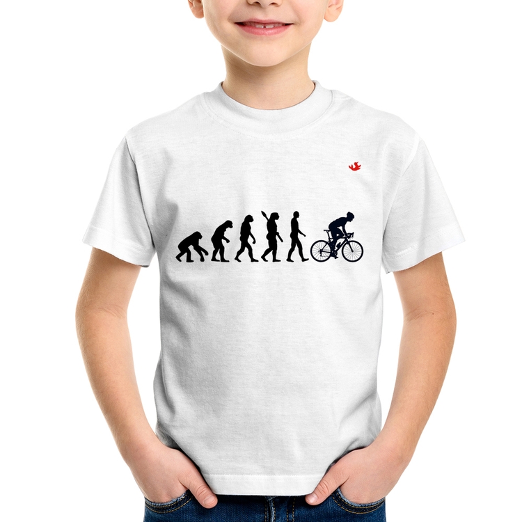 Camiseta Infantil Evolução do Ciclista