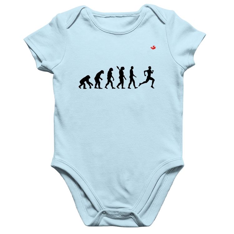 Body Bebê Algodão Evolução do Corredor - Azul Bebê
