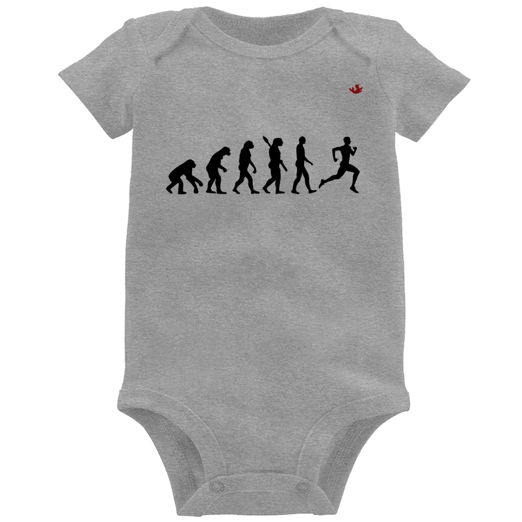 Body Bebê Evolução do Corredor - Cinza