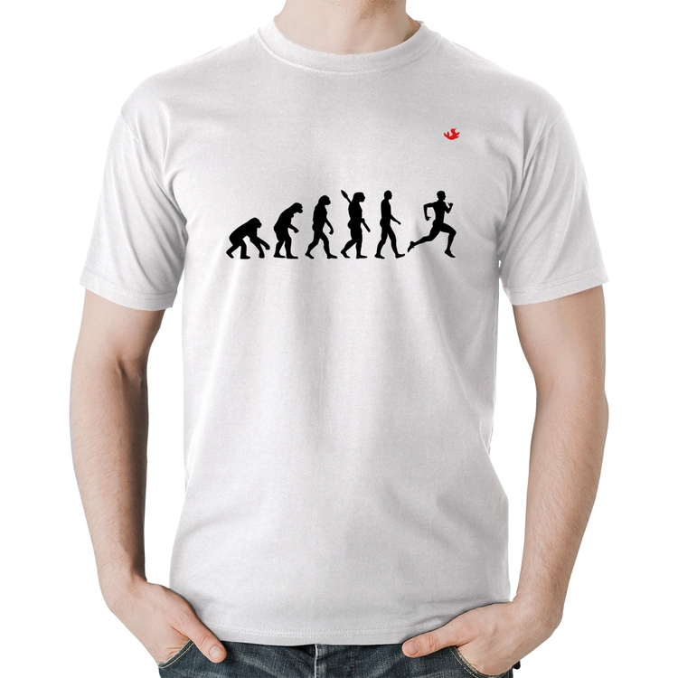 Camiseta Algodão Evolução do Corredor - Branca