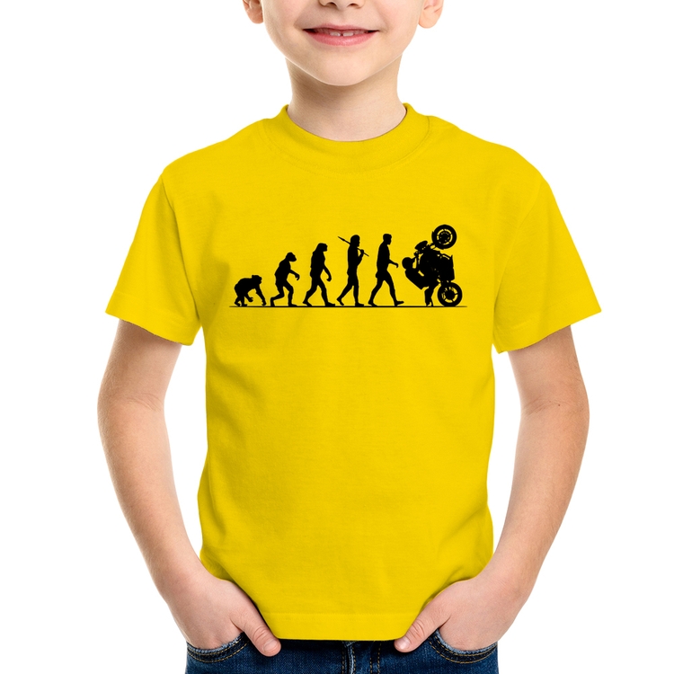Camiseta Infantil Evolução do Grau XJ6 - Amarela
