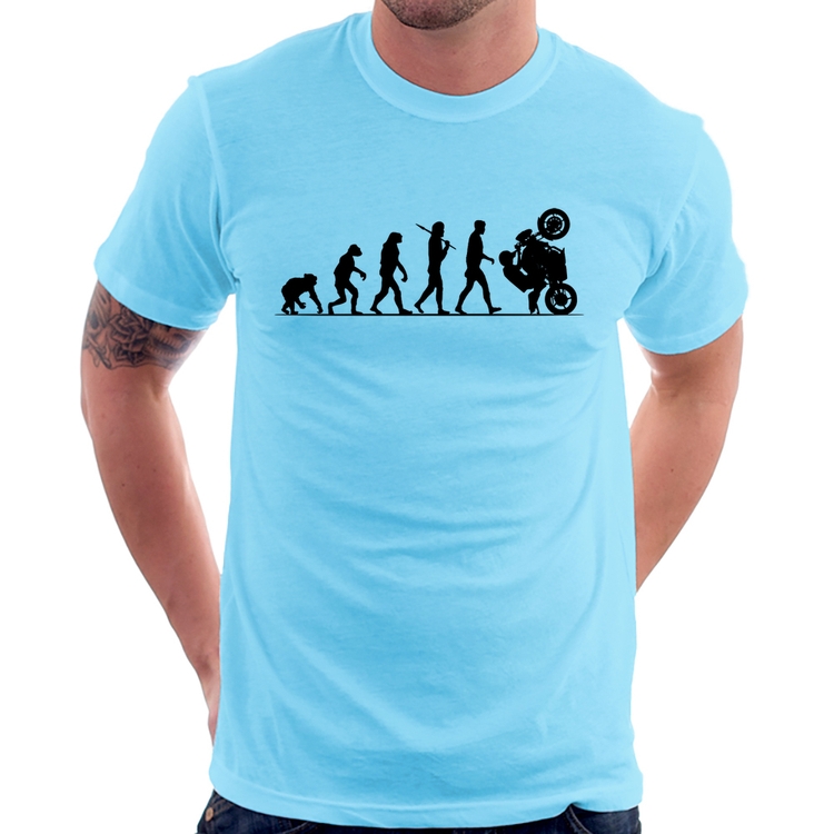 Camiseta Evolução do Grau XJ6 - Azul Bebê