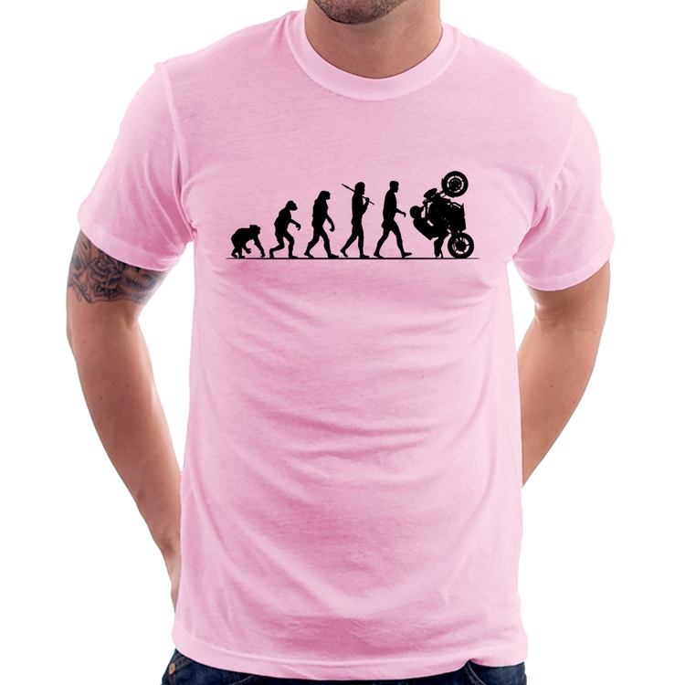 Camiseta Evolução do Grau XJ6 - Rosa Bebê