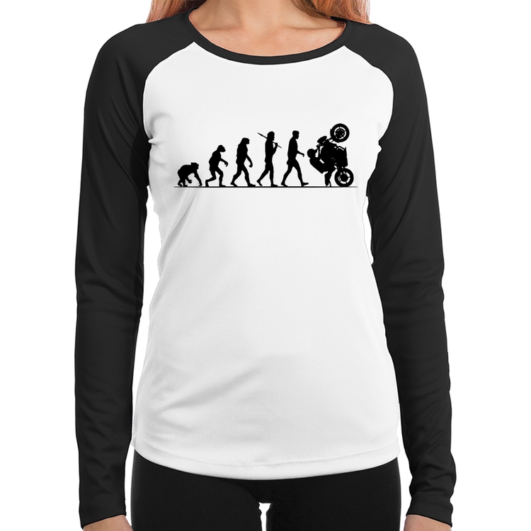 Baby Look Raglan Evolução do Grau XJ6 Manga Longa