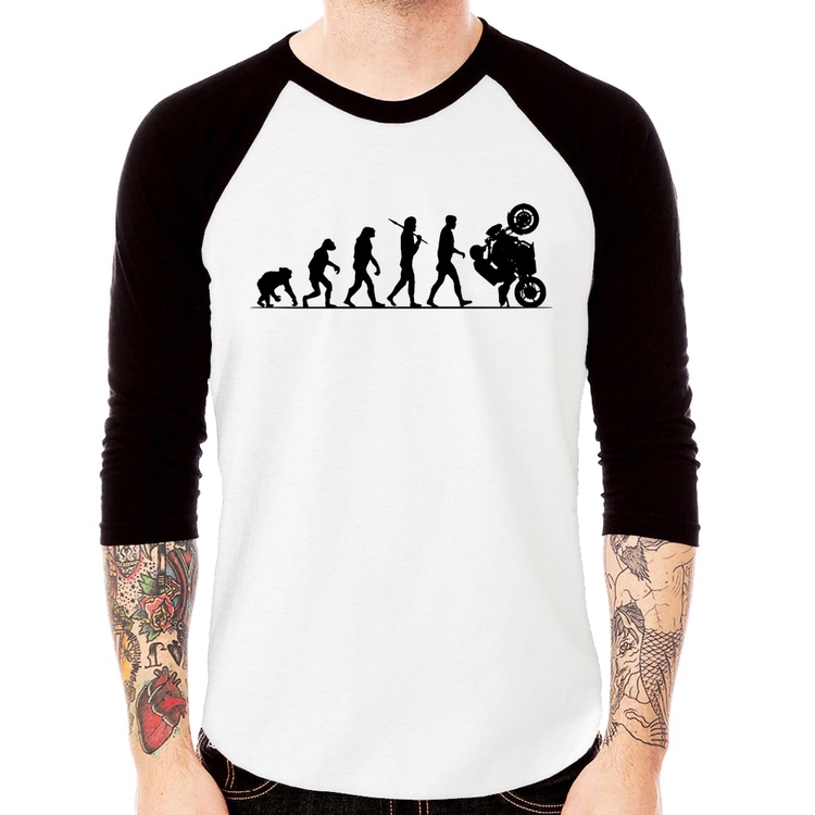 Camiseta Raglan Evolução do Grau XJ6 Manga 3/4
