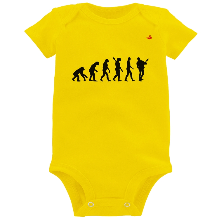 Body Bebê Evolução do Guitarrista - Amarelo