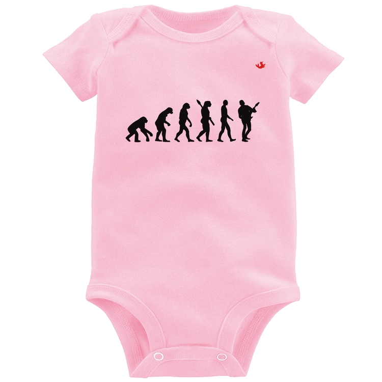Body Bebê Evolução do Guitarrista - Rosa Bebê
