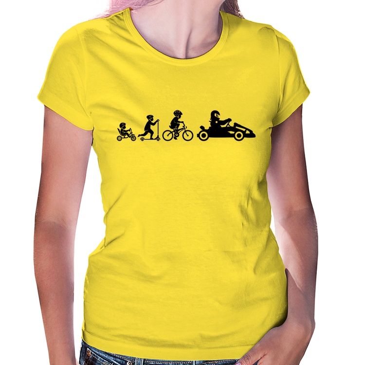 Baby Look Evolução do Kart - Amarela